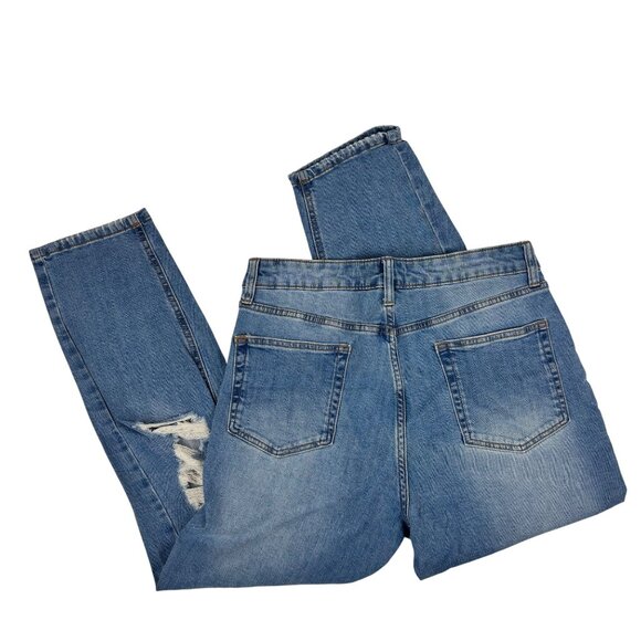 Wild Fable High Rise Mom Jean Womens Size 10 Blue Light Wash Distressed Denim - Picture 10 of 10